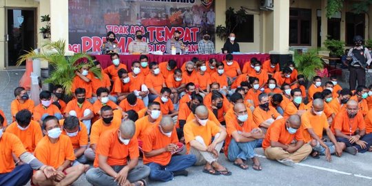 79 Preman Kerap Lakukan Pungli di Pekanbaru Ditangkap