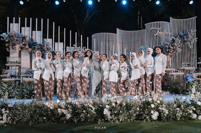 bertabur artis intip potret groomsmen dan bridesmaid lamaran rizky billar dan lesti