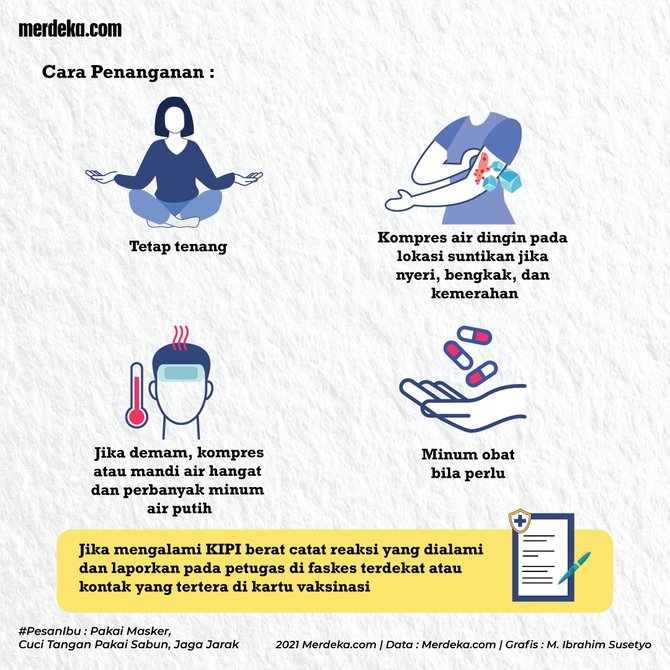 infografis penanganan efek samping vaksinasi