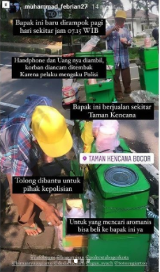 wajah pilu kakek renta penjual makanan keliling