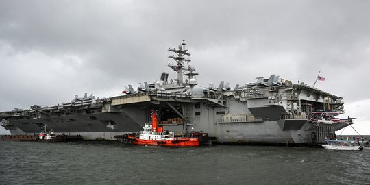 Kapal Perang AS USS Ronald Reagen Memasuki Laut China Selatan