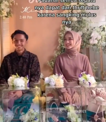 seserahan pengantin cantik ini cukup dari barang bekas