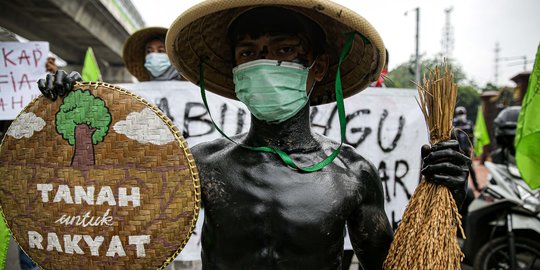 Aksi Rukun Tani Sumberejo Pakel Demo Minta Keadilan di Mabes Polri