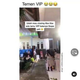 viral tamu vip datang ke nikahan saat sudah selesai