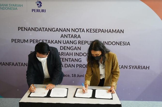 peruri teken nota kesepahaman dengan bank syariah indonesia