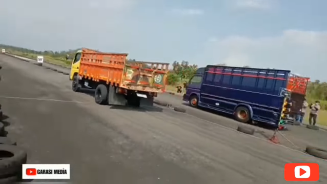 drag race truk di gunungkidul yogyakarta