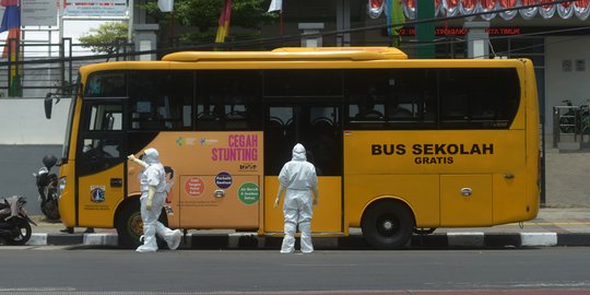 Lima Sopir Bus Sekolah Milik Pemprov DKI Jakarta Terpapar Covid-19