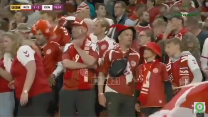 tak ada corona di laga denmarks vs rusia