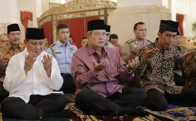 potret lawas sby jokowi dan prabowo