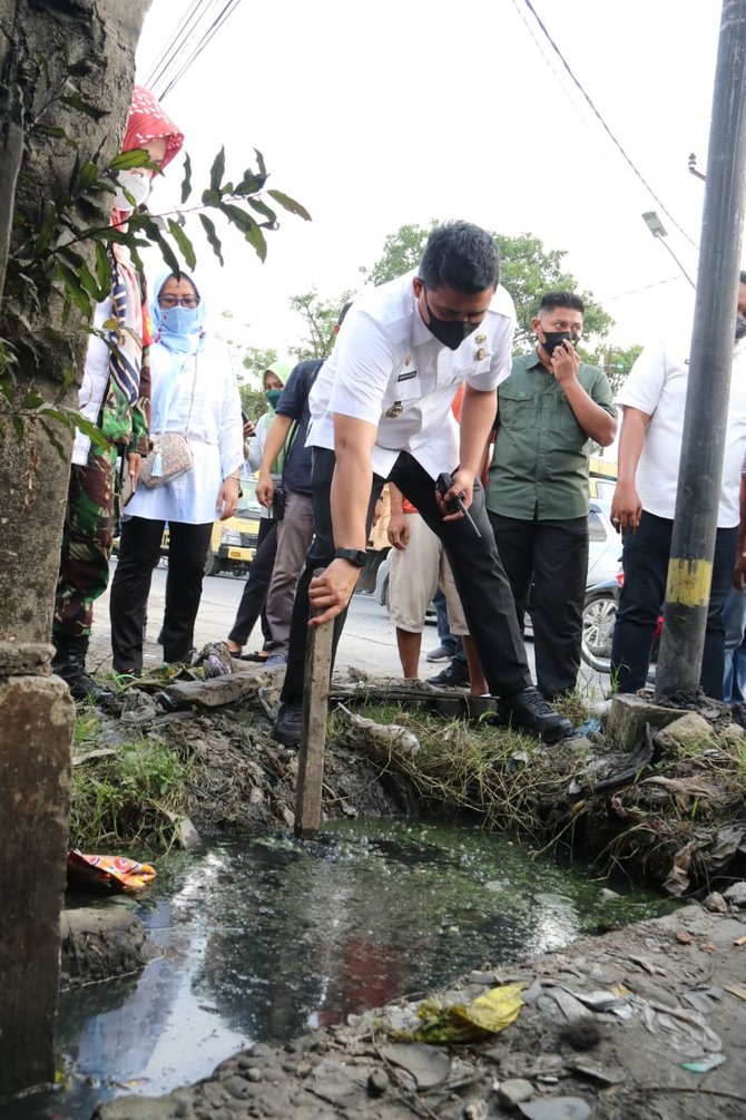 bobby nasution cek kondisi drainase