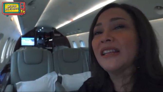 maia estianty naik private jet