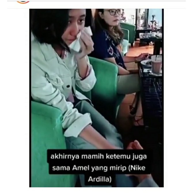 pertemuan amel dan ibunda mendiang nike ardilla