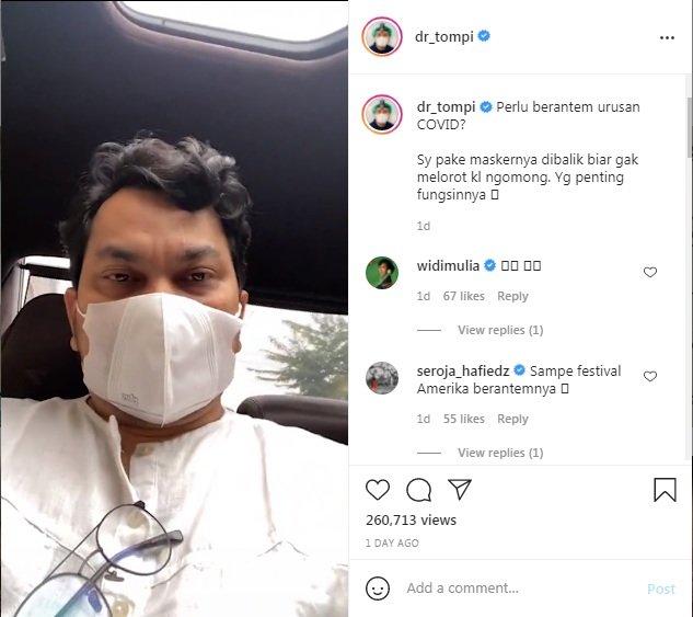 tompi bicara soal covid yang masih jadi perdebatan tak ada gunanya berantem