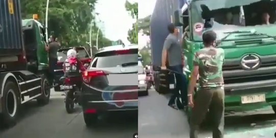 Kesaksian Sopir Kontainer Dipukuli Pengendara Pajero Arogan, Kepala Ditodong Pistol