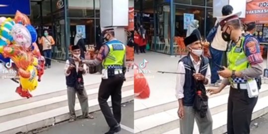 Kakek Penjual Balon  Tiba Tiba Didatangi Polisi Kaget Saat 