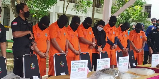 BNNP Sulsel Tangkap 9 Orang Jaringan Narkoba Internasional