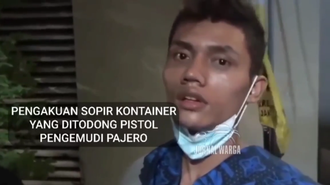 sopir kontainer dipukuli pengendara pajero arogan