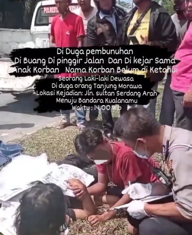 viral jasad pria korban pembunuhan dibuang di jalan ditangisi anak ini faktanya