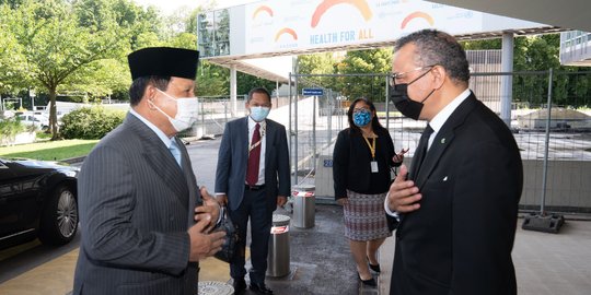 Menhan Prabowo Bertemu Dirjen WHO Bahas Pandemi Covid-19 hingga Isu Kesehatan