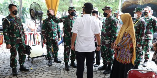 Panglima TNI Bareng Menkes dan Kepala BNPB Cek Vaksinasi di Ancol