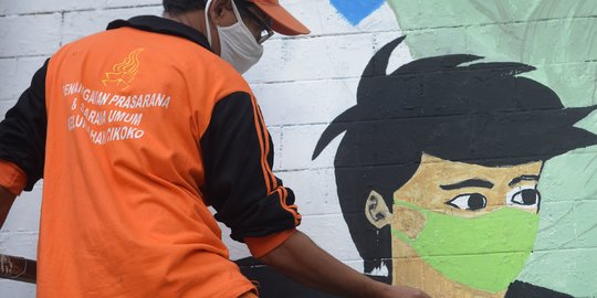 Kampanye Memakai Masker Lewat Mural