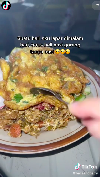 viral warganet pesan nasi goreng tanpa nasi ternyata begini wujudnya