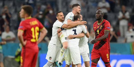 Habisi Belgia, Gli Azzurri Melenggang ke Semifinal Euro 2020