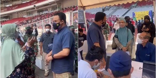 Anies Baswedan Tinjau Vaksinasi Massal di Stadion GBK