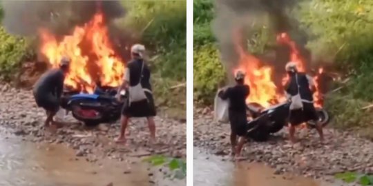 Detik-Detik Suku Baduy Dalam 'Ngamuk' Bakar Motor Warga yang Langgar Aturan Adat