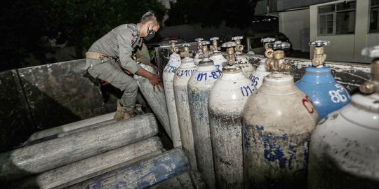 Stok di Rumah Sakit Menipis, Pemkot Bogor Dapat Bantuan 100 Tabung Oksigen