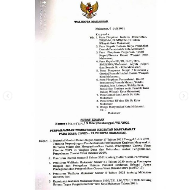 wali kota makassar perpanjang ppkm