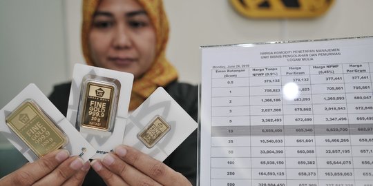 Harga Emas Naik Rp5.000 Menjadi Rp945.000 per Gram