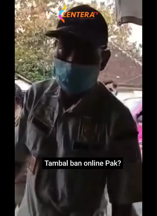 petugas larang tukang tambal ban melayani kecuali online