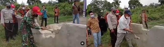 anggota tni polri turun tangan ibu terjebak tak ada jalan