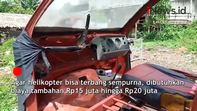 kakek usman tak lulus sd bisa buat helikopter