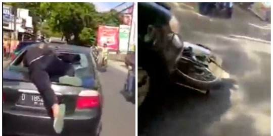 Viral Video Tabrak Lari Mobil Seret Motor hingga Sulit Dihentikan, Ini 4 Faktanya