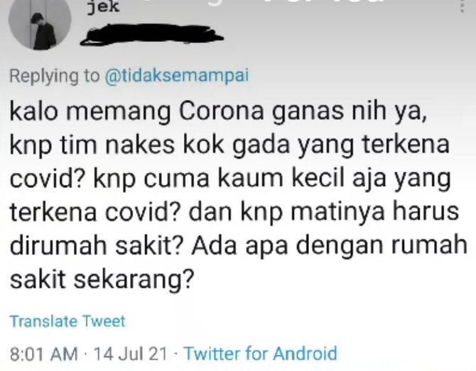 hoaks tidak ada nakes yang terpapar covid 19