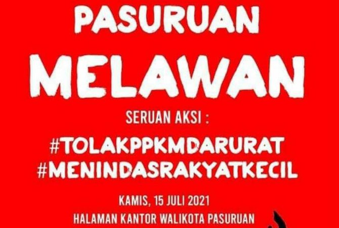 hoaks ada aksi tolak ppkm darurat di pasuruan