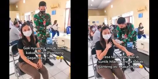 Cerita Cewek Cantik Disuntik Vaksin Oleh Tentara Ganteng, Rasa Takut Sampai Hilang