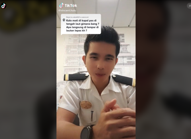 pelaut bongkar proses saat kru meninggal di atas kapal