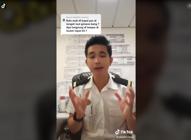 pelaut bongkar proses saat kru meninggal di atas kapal