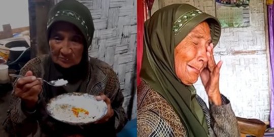 Kisah Haru Nenek Sebatang Kara Makan Nasi Aking dengan Garam,Ingin Makan Nasi & Tempe