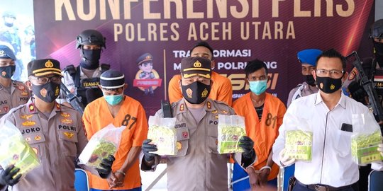 Polisi Gagalkan Peredaran Sabu 7 Kg di Aceh Utara, Dua Tersangka Ditembak