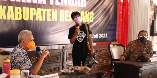 Bertemu 'Covid Rangers' di Rembang, Begini Reaksi Ganjar Pranowo
