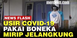 VIDEO: Pasang Boneka Mirip Jelangkung di Rumah, Warga Percaya Ampuh Usir Virus Covid