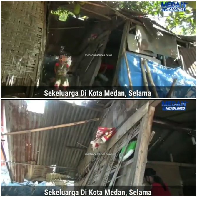 tak tersentuh bantuan keluarga di medan ini tinggal di gubuk reyot puluhan tahun