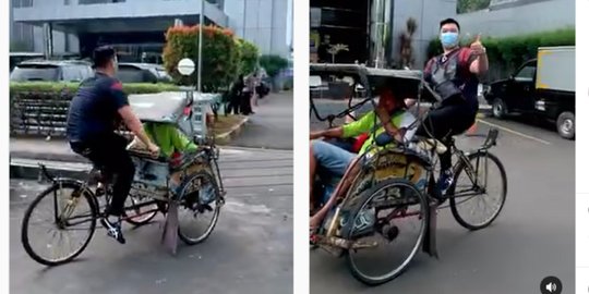 Sultan Banten ke Bank Naik Becak, Gowes Sendiri Abangnya Disuruh Duduk Manis Dibayar