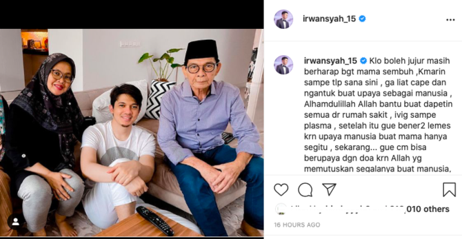 sudah berjuang semampunya untuk kesembuhan sang ibu begini curhatan pilu irwansyah