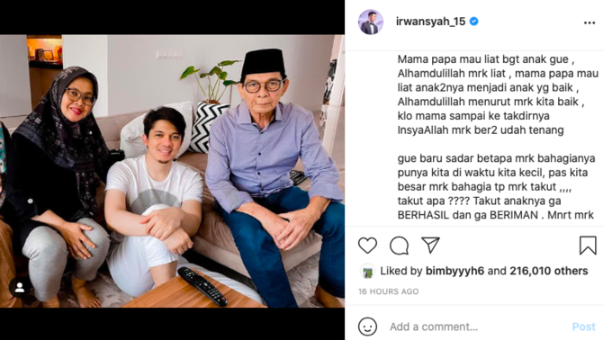 sudah berjuang semampunya untuk kesembuhan sang ibu begini curhatan pilu irwansyah