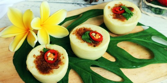 Resep Kue Talam Asin Topping Abon yang Lembut